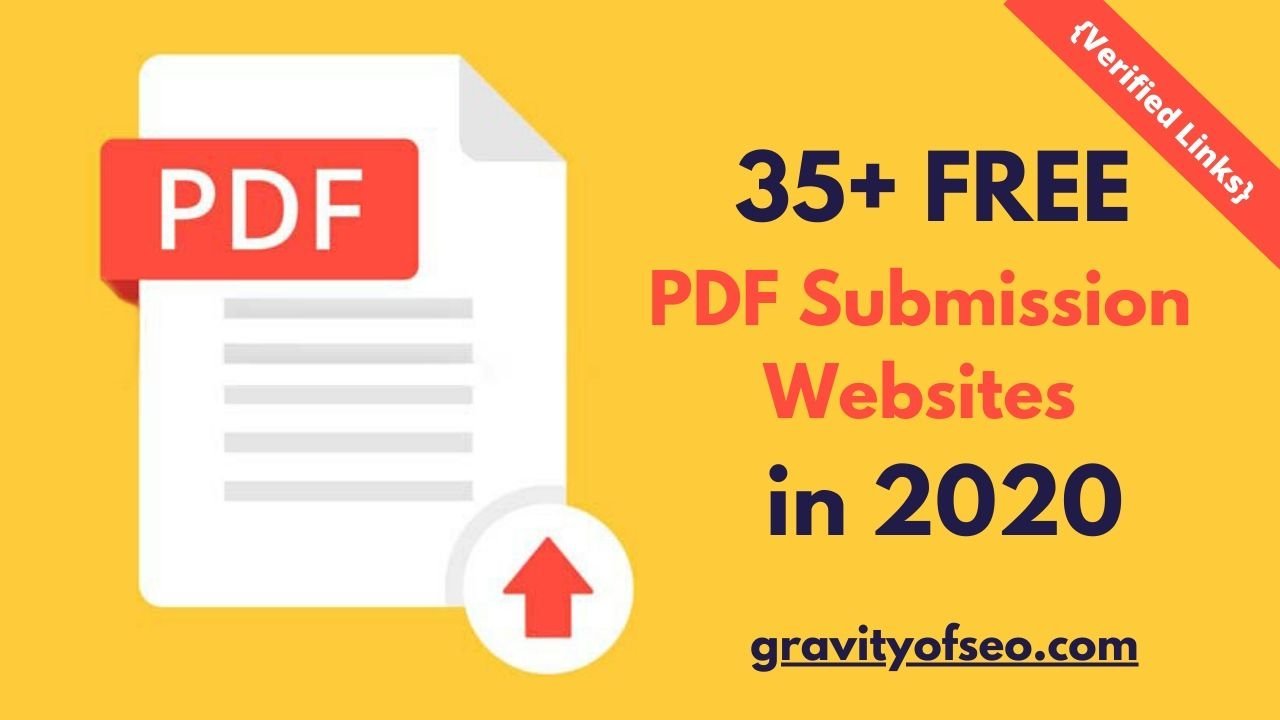 35+ Free PDF Submission Sites List in 2020